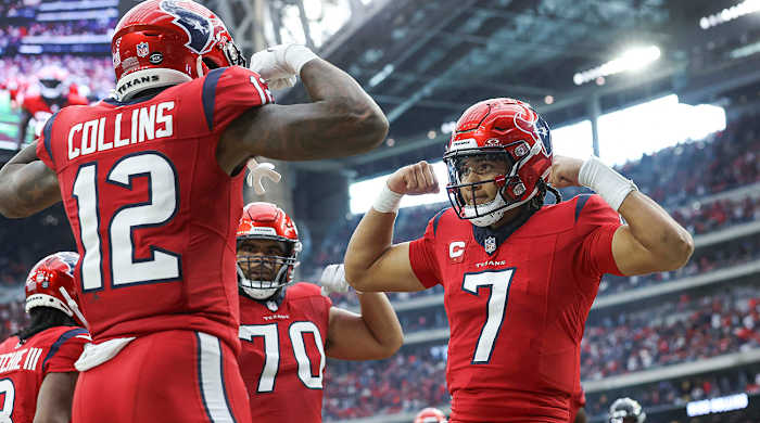Texans receiver Nico Collins and quarterback C.J. Stroud
